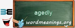 WordMeaning blackboard for agedly